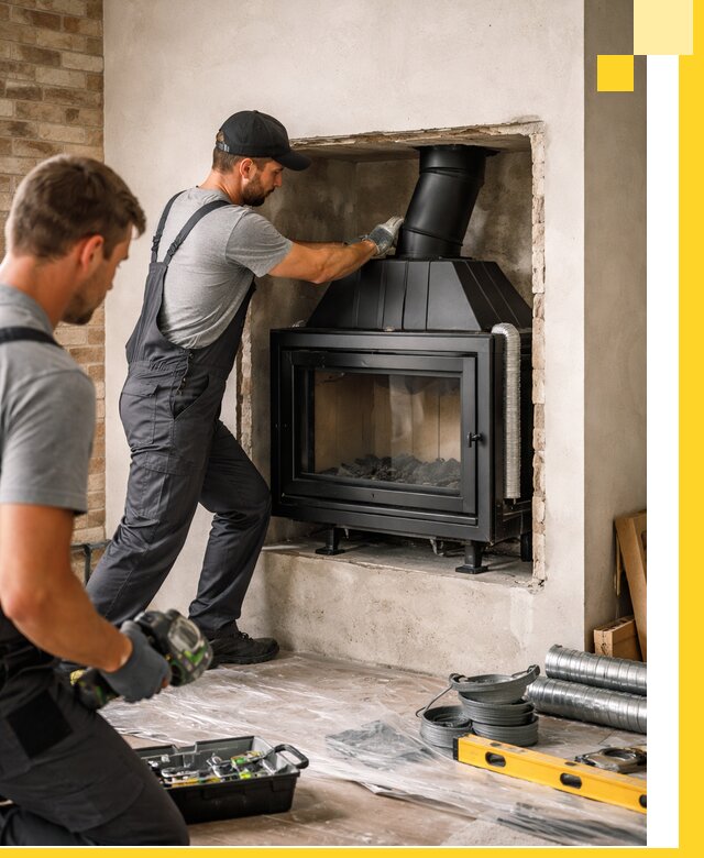 Установка каминных топок в Дальнегорске: монтаж, подключение