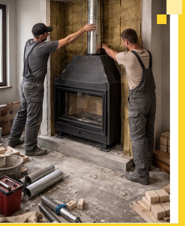 Изготовление и монтаж закрытых каминов в Дальнегорске под ключ