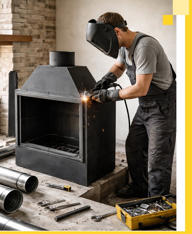 Продажа и установка металлических каминов в Дальнегорске под ключ