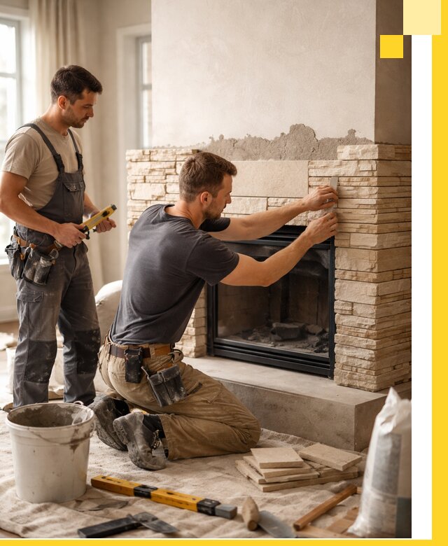 Установка и монтаж каминов для загородного дома в Дальнегорске