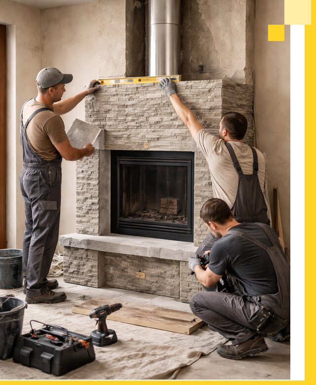 Профессиональный монтаж каминов под ключ в Дальнегорске для дома