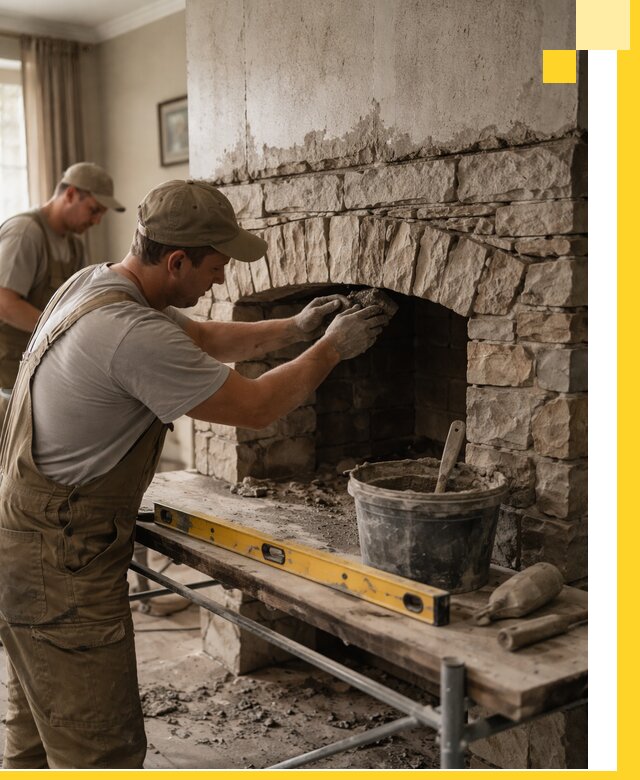 Изготовление каминов под ключ в Дальнегорске, монтаж и отделка