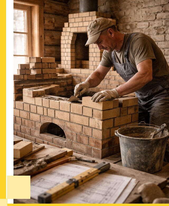 Кладка печей из кирпича в Дальнегорске цены от 30912 р. - ЭриданДль