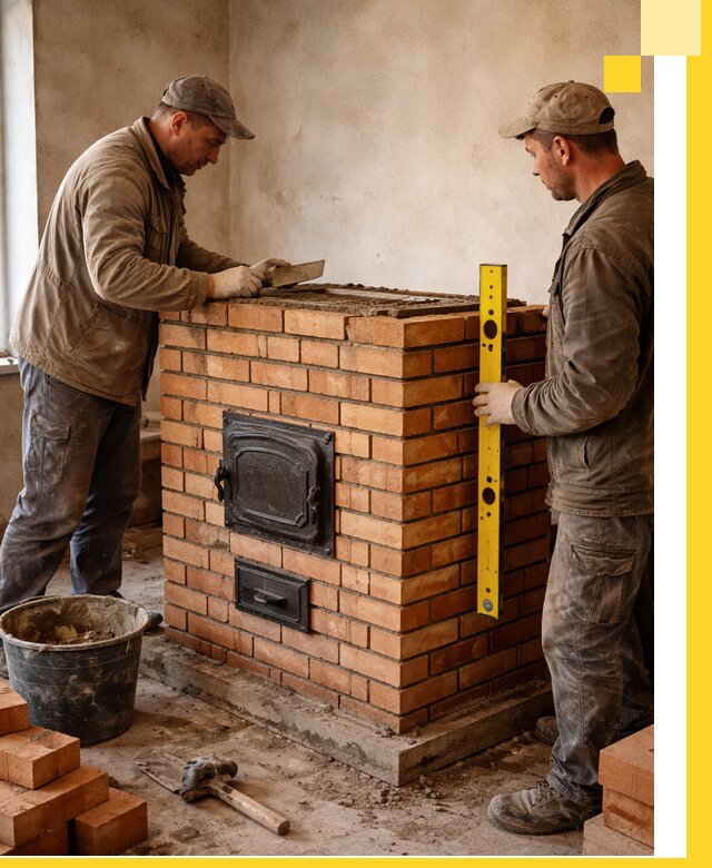 Отопительные печи под ключ в Дальнегорске, установка и сборка