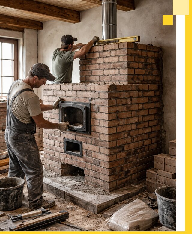 Печи для загородного дома под ключ в Дальнегорске — монтаж и сервис