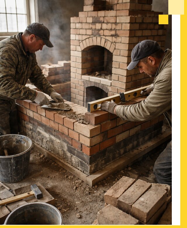 Изготовление и монтаж печей и каминов из кирпича в Дальнегорске