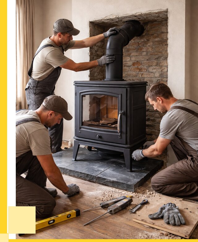 Монтаж печи камина в частном доме в Дальнегорске от 25760 р. | ЭриданДль