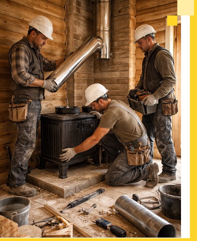 Профессиональный монтаж банных печей и дымоходов в Дальнегорске