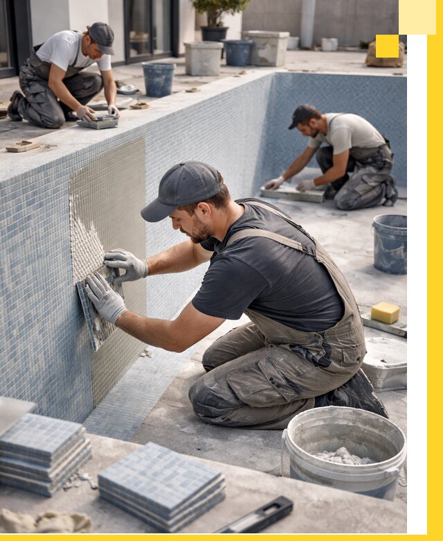 Облицовка бассейнов в Дальнегорске плитка мозаика гидроизоляция