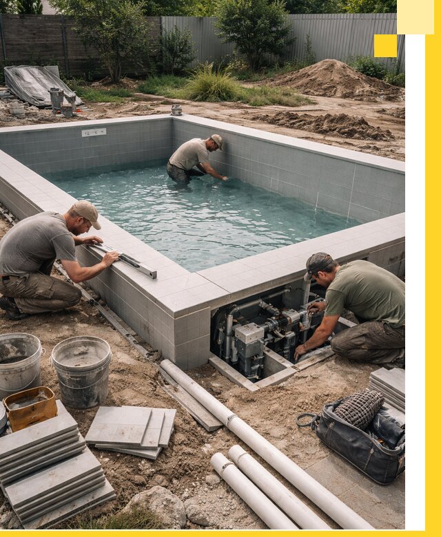 Строительство и монтаж бассейнов для дачи под ключ в Дальнегорске