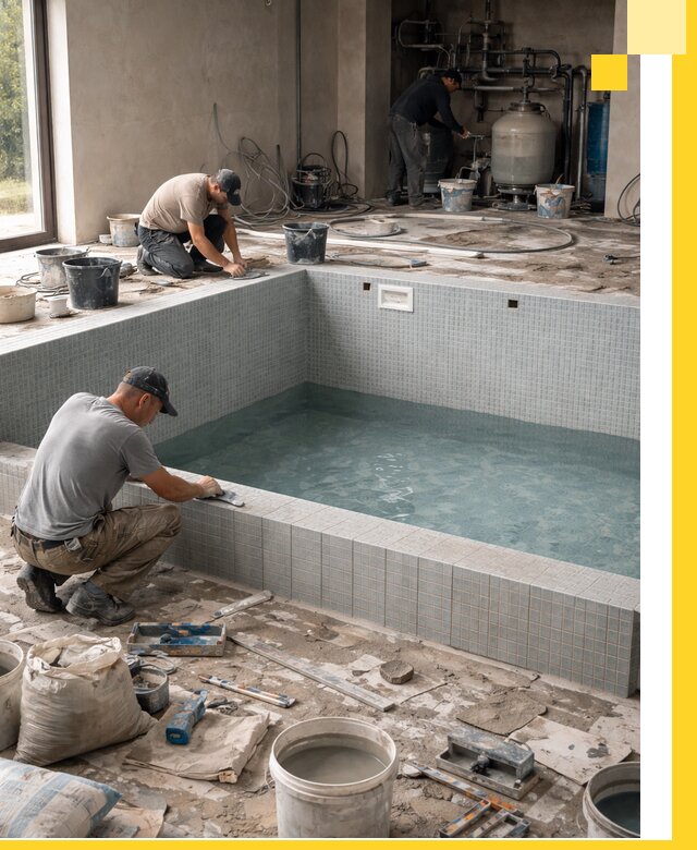 Строительство и монтаж бассейнов в помещении в Дальнегорске