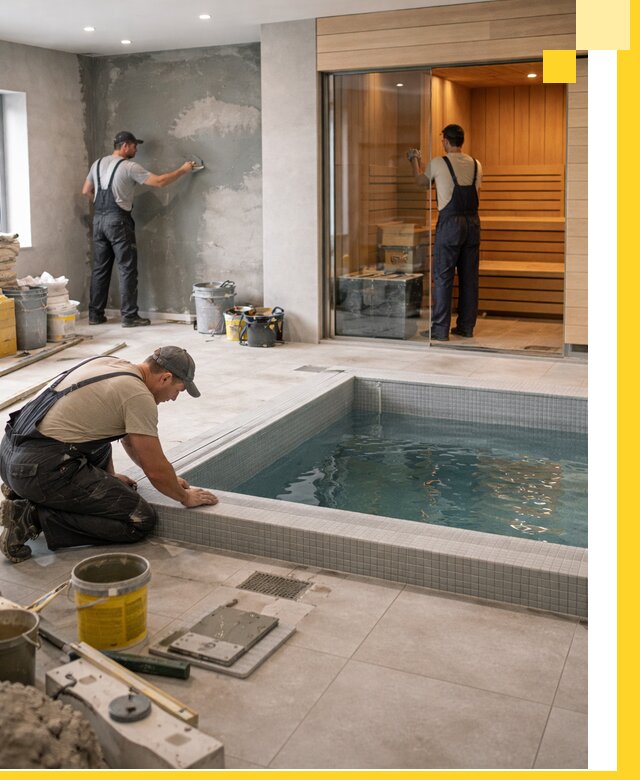 Проектирование и строительство сауны с бассейном в Дальнегорске