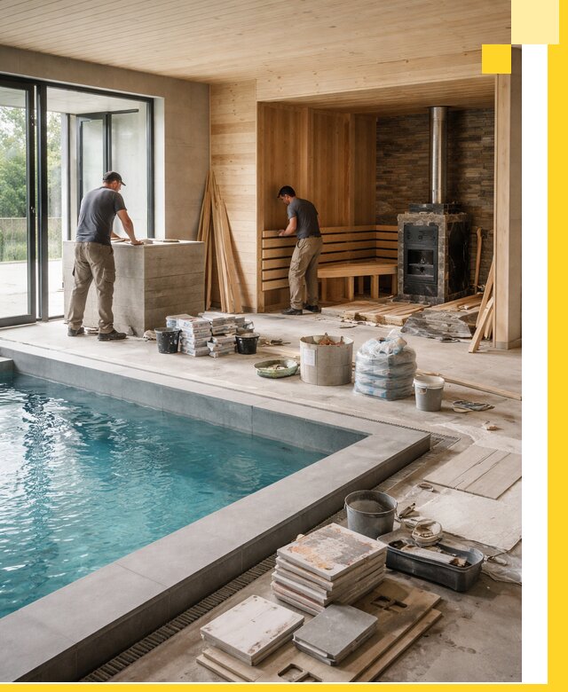 Проектирование и строительство бань с бассейном в Дальнегорске