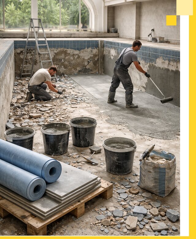 Реконструкция бассейнов в Дальнегорске: ремонт, гидроизоляция