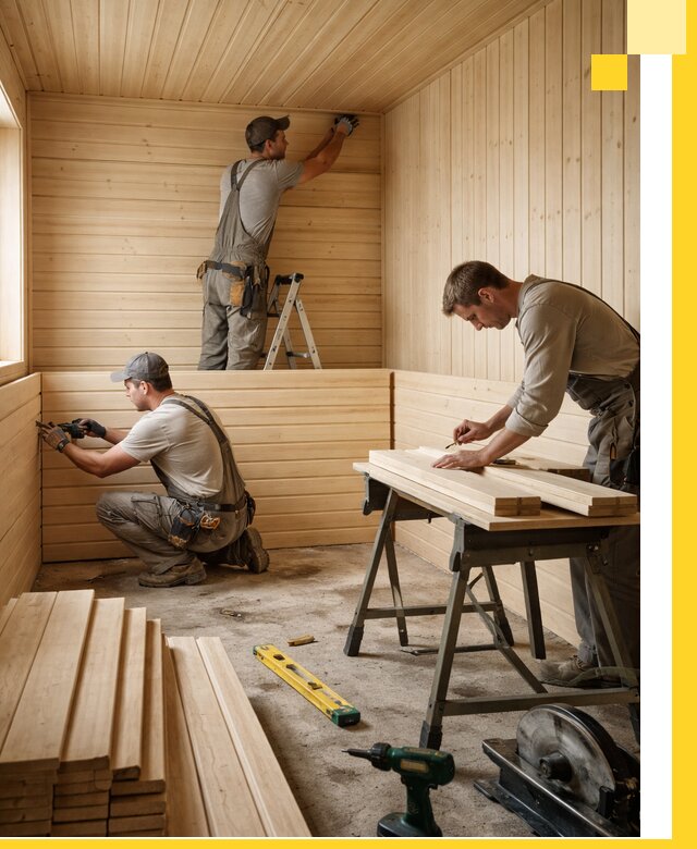 Обшивка саун в Дальнегорске из натуральной древесины под ключ