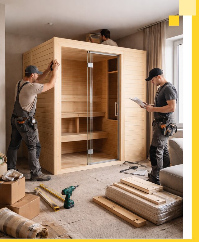 Установка и благоустройство саун в квартире в Дальнегорске