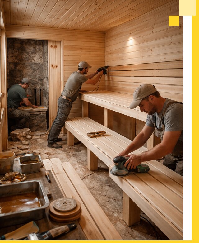 Профессиональная отделка бань в Дальнегорске под ключ, с гарантией