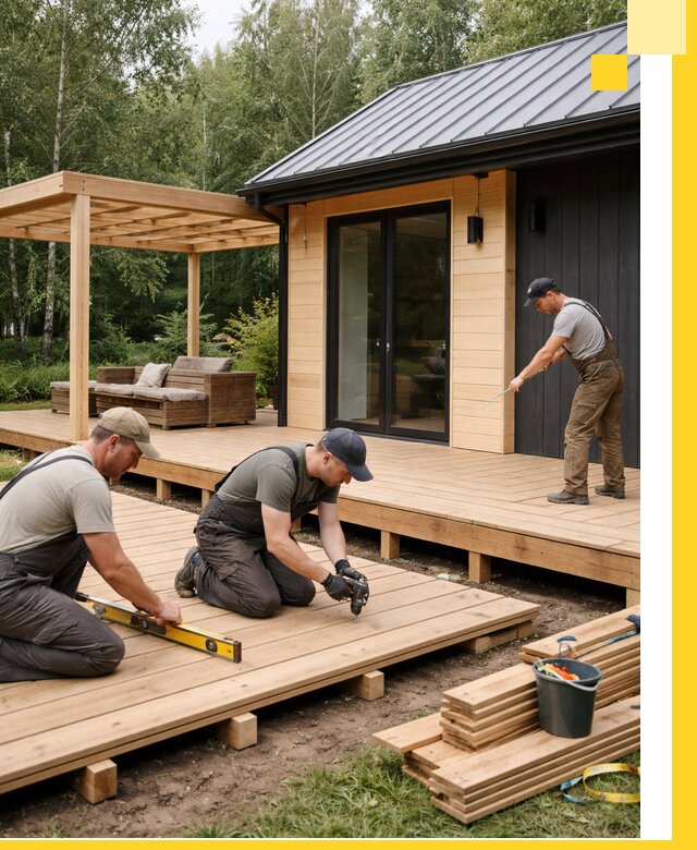 Строительство бань с террасой и бассейном под ключ в Дальнегорске