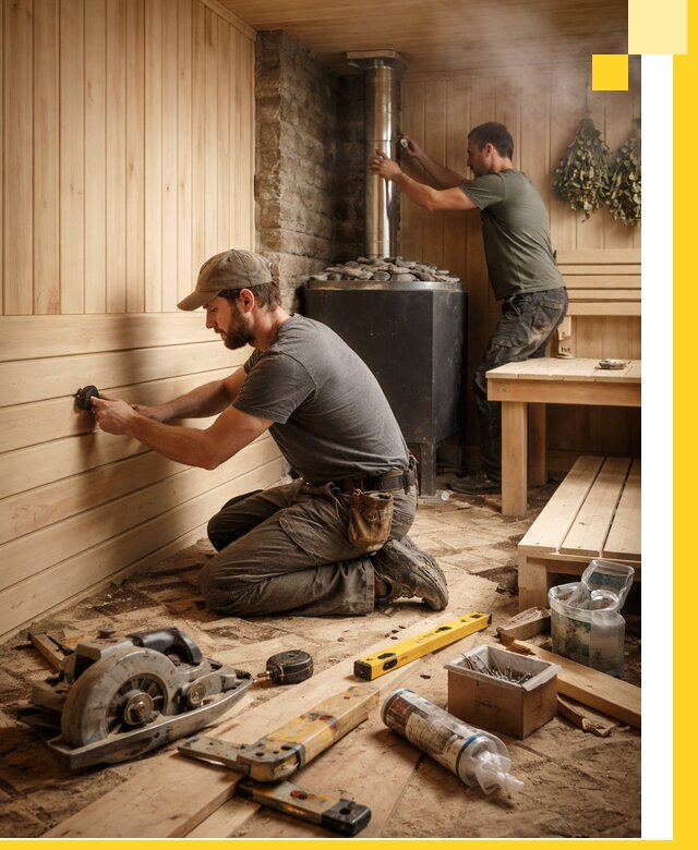 Полное строительство и оснащение парных под ключ в Дальнегорске