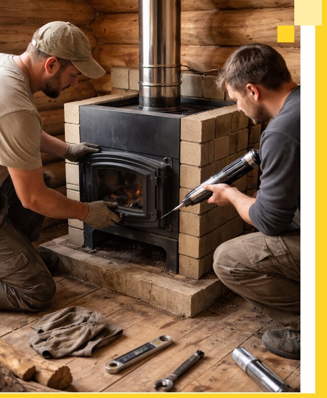 Монтаж и установка печи в бане под ключ с гарантией в Дальнегорске