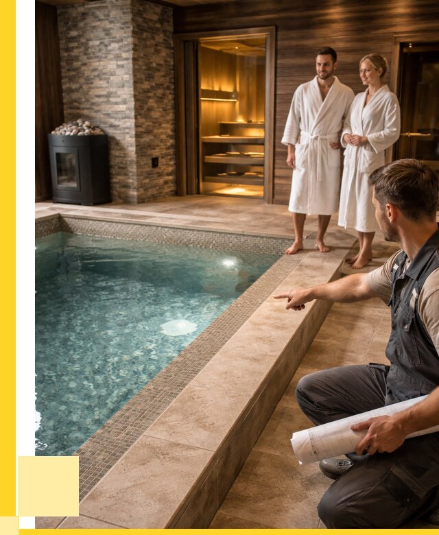 Проект бани с бассейном под ключ в Дальнегорске от 66976 р. | ЭриданДль