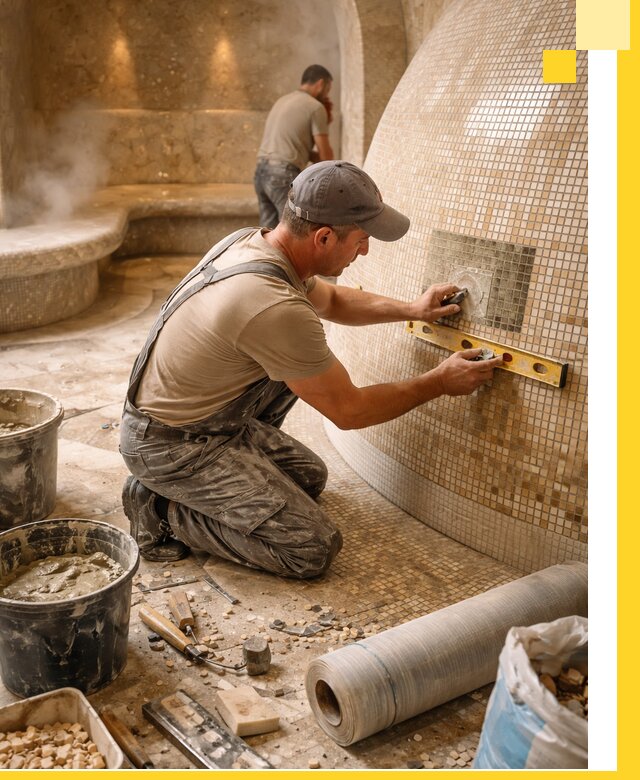 Хамам под ключ в Дальнегорске: проектирование, строительство, отделка