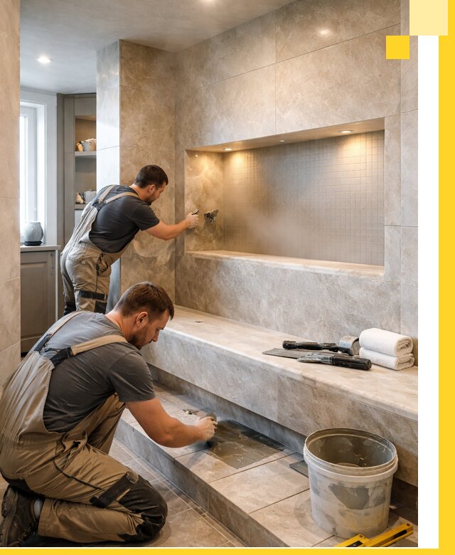 Профессиональное строительство хамама в квартире в Дальнегорске