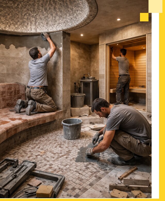 Проект и строительство хамама бани и сауны под ключ в Дальнегорске