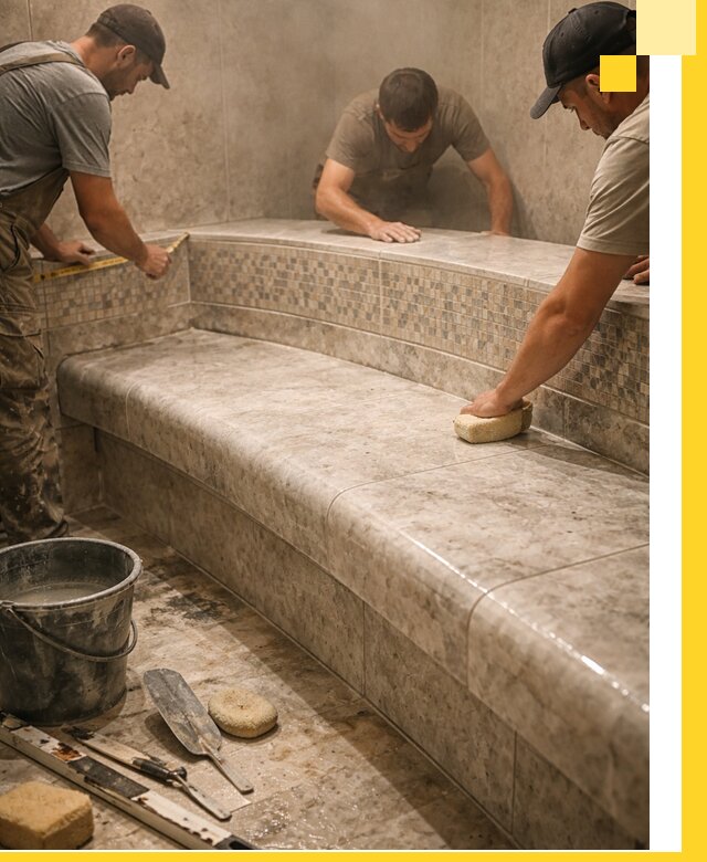 Изготовление и установка сидений для хамама в Дальнегорске