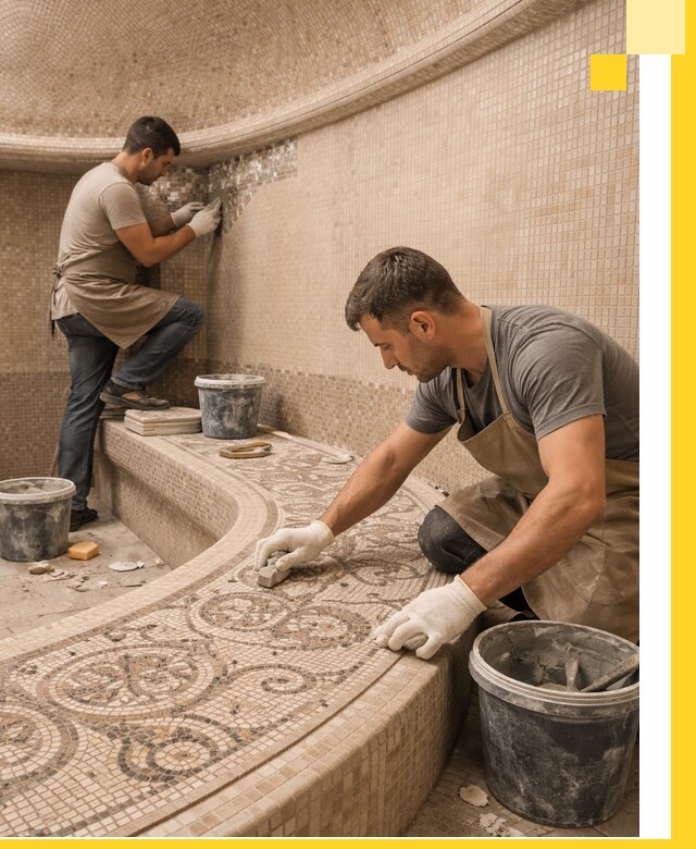 Плитка для хамама в Дальнегорске, укладка, подбор и поставка